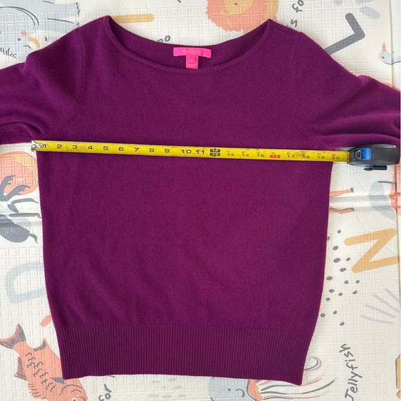 Lilly Pulitzer *PURPLE* Fairley Cashmere Cardigan Sweater Large - Picture 7 of 11